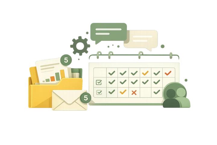 Industrial sales team coordinating an existing partner channel